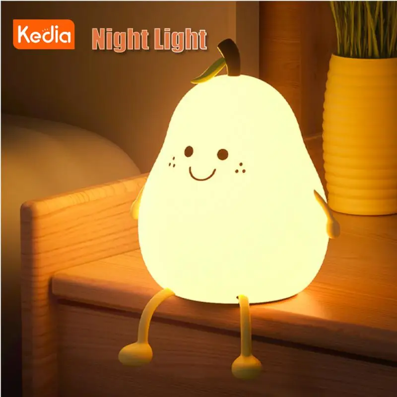 Kedia LED Pear Fruit Night Light Dimming Touch Bedroom Bedside Room Decor USB Rechargeable Silicone Table Lamp Kids Toy Lights
Kedia LED Pear Fruit Night Light Dimming Touch Bedroom Bedside Room Decor USB Rechargeable Silicone Table Lamp Kids Toy Lights