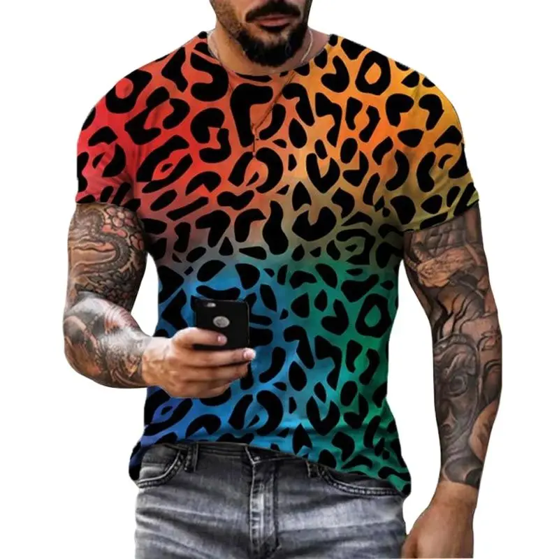Summer Men's Clothing Leopard Series 3D Printed Round Neck Sports Loose Casual Quick Drying Material Breathable Lightweight Top
Summer Men's Clothing Leopard Series 3D Printed Round Neck Sports Loose Casual Quick Drying Material Breathable Lightweight Top