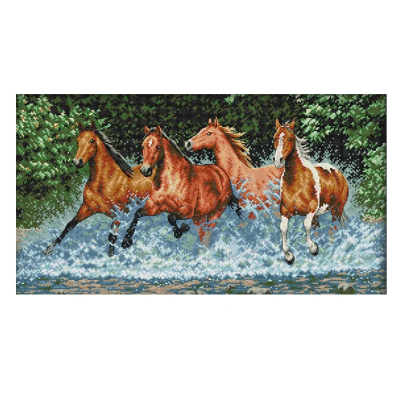 Cross Stitch Counted Kits Cross-Stitching Pattern For Home Decor,14CT Fabric Embroidery Crafts Needlepoint Kit(Horses)
Cross Stitch Counted Kits Cross-Stitching Pattern For Home Decor,14CT Fabric Embroidery Crafts Needlepoint Kit(Horses)
