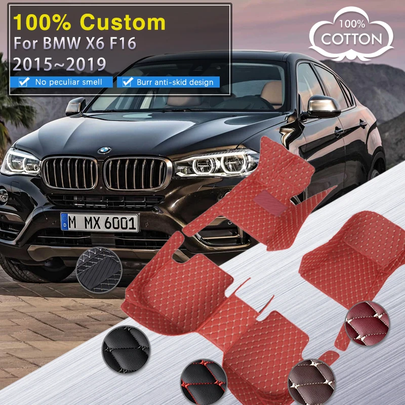 Car Mats For BMW X6 F16 MK2 2015~2019 Luxury Leather Floor Mat Set Waterproof Rugs Auto Carpet Interior Parts Car Accessories
Car Mats For BMW X6 F16 MK2 2015~2019 Luxury Leather Floor Mat Set Waterproof Rugs Auto Carpet Interior Parts Car Accessories