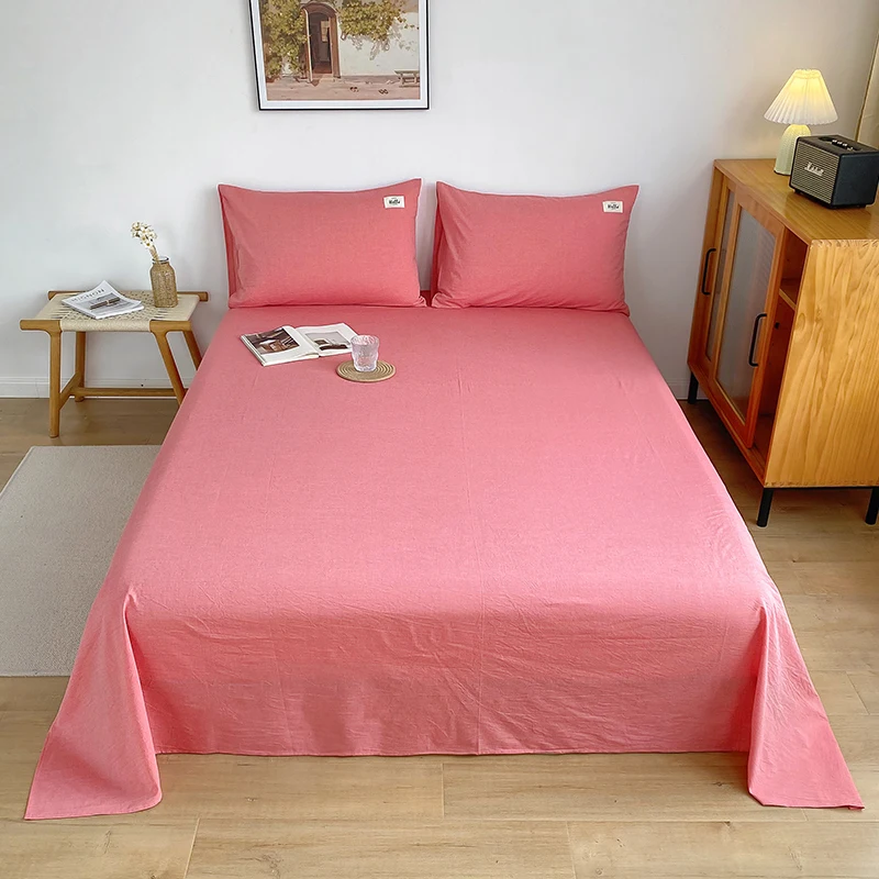 Cotton Solid Colour Flat Bed Sheet Single Twin Full Queen King Queen Size Bed Sheet Soft and Comfortable Sheets Home Textile
Cotton Solid Colour Flat Bed Sheet Single Twin Full Queen King Queen Size Bed Sheet Soft and Comfortable Sheets Home Textile