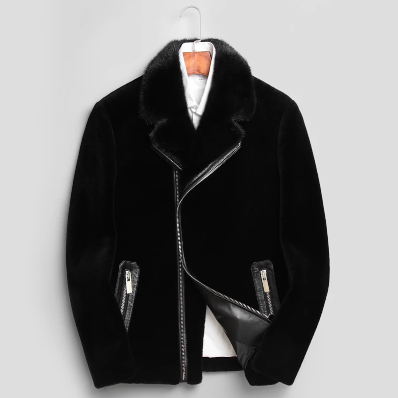2023 Men Autumn Winter New Fashion Short Motorcycle Jackets Male Genuine Mink Fur Warm Coats Men Sheep Shearing Outerwear U57
2023 Men Autumn Winter New Fashion Short Motorcycle Jackets Male Genuine Mink Fur Warm Coats Men Sheep Shearing Outerwear U57
