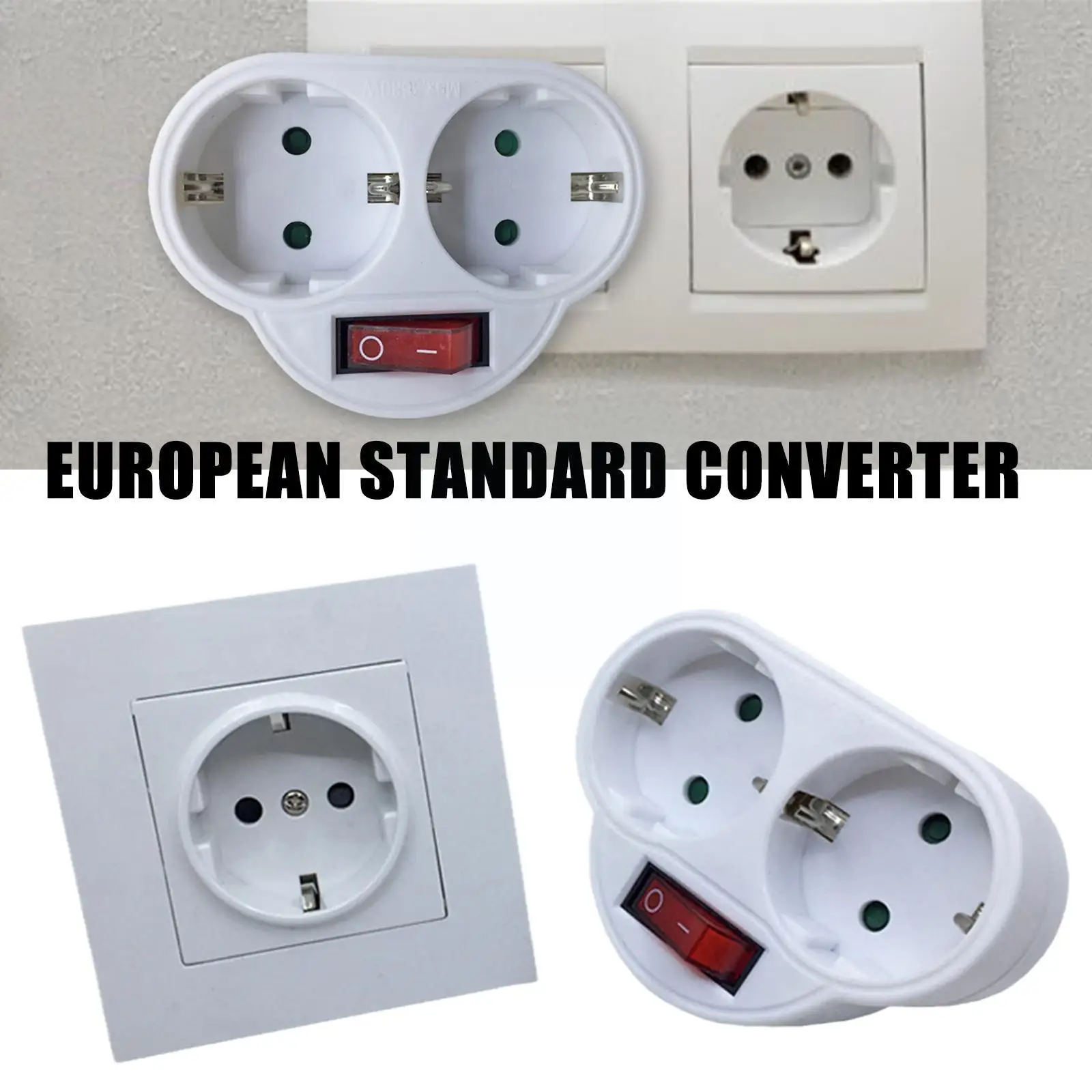 Durable Eu Standard Multiple Plug 250v 16a Double Socket Power Switch Socket Socket Pc 1 With Outlet Conversion Plug Adapte M0d1
Durable Eu Standard Multiple Plug 250v 16a Double Socket Power Switch Socket Socket Pc 1 With Outlet Conversion Plug Adapte M0d1