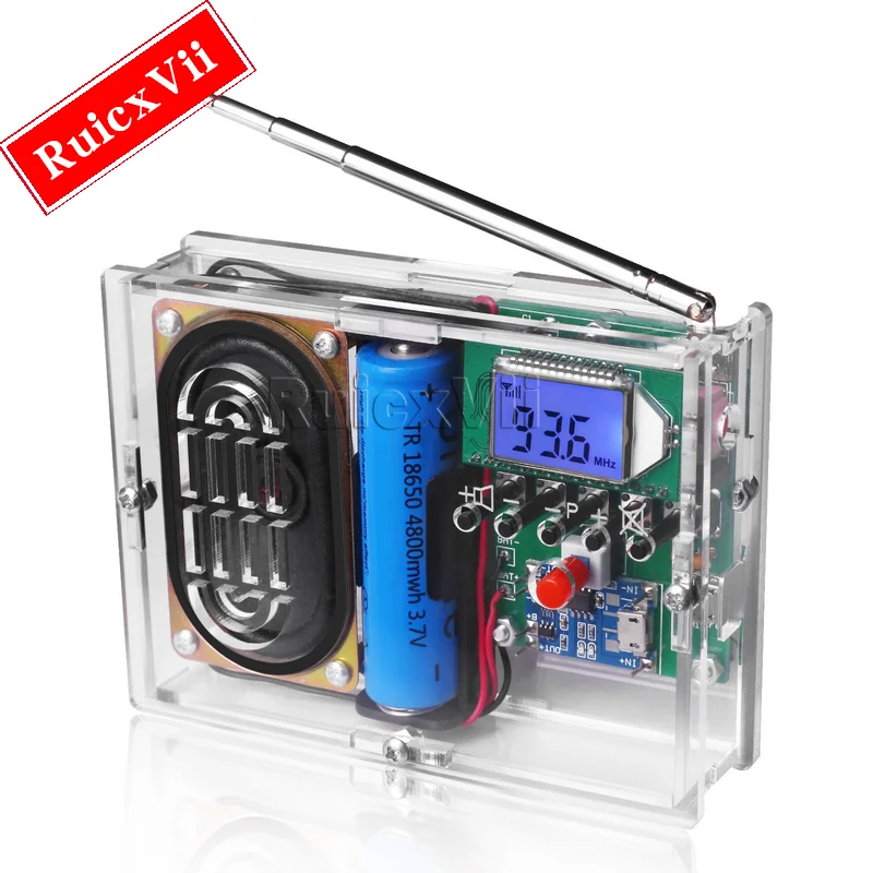 DIY Electronic Kit FM Radio Receiver Module 76-108MHz DIY Radio Speaker Kit Frequency Modification LCDDisplay Soldering Practice
DIY Electronic Kit FM Radio Receiver Module 76-108MHz DIY Radio Speaker Kit Frequency Modification LCDDisplay Soldering Practice