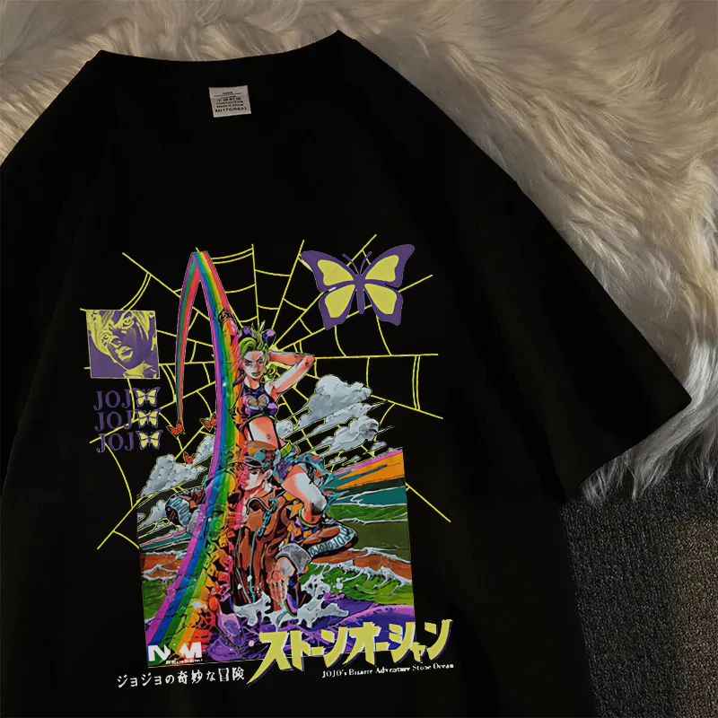 Japanese Anime Jojo Bizarre Adventure T Shirt Men Jolyne Cujoh Tops Funny Cartoon Streetwear Fashion Unisex Graphic Tees Male
Japanese Anime Jojo Bizarre Adventure T Shirt Men Jolyne Cujoh Tops Funny Cartoon Streetwear Fashion Unisex Graphic Tees Male