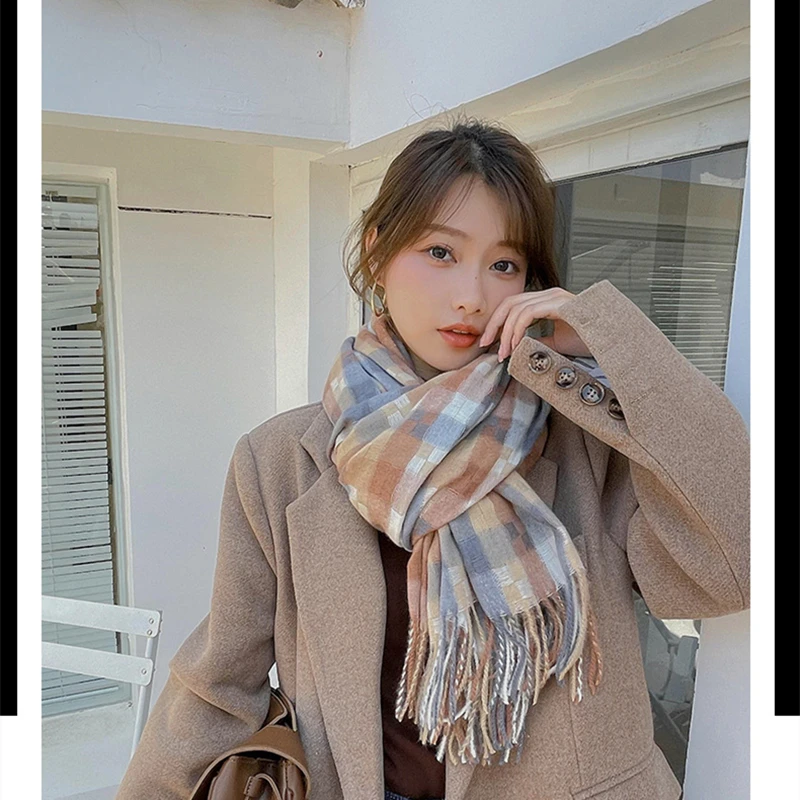 2022 New imitation Cashmere Scarf Women's Autumn Winter warm all-match long Plaid winter spot Neck warmer Elegant Fashion shawl
2022 New imitation Cashmere Scarf Women's Autumn Winter warm all-match long Plaid winter spot Neck warmer Elegant Fashion shawl