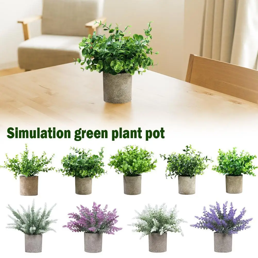 

3pcs Potted Plants Mini Artificial Succulent Bonsai Simulation Flocking Plant Potted Green Plants With Pot Garden Desktop Decor