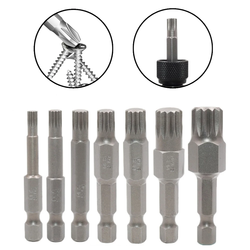7pc 12 Point Torx Screwdriver Bit Set 1/4'' Hex M4-M12 50mm Magnetic Tamper Resistant Star Bits Screwdriver Wrench Drill Bit Kit
7pc 12 Point Torx Screwdriver Bit Set 1/4'' Hex M4-M12 50mm Magnetic Tamper Resistant Star Bits Screwdriver Wrench Drill Bit Kit