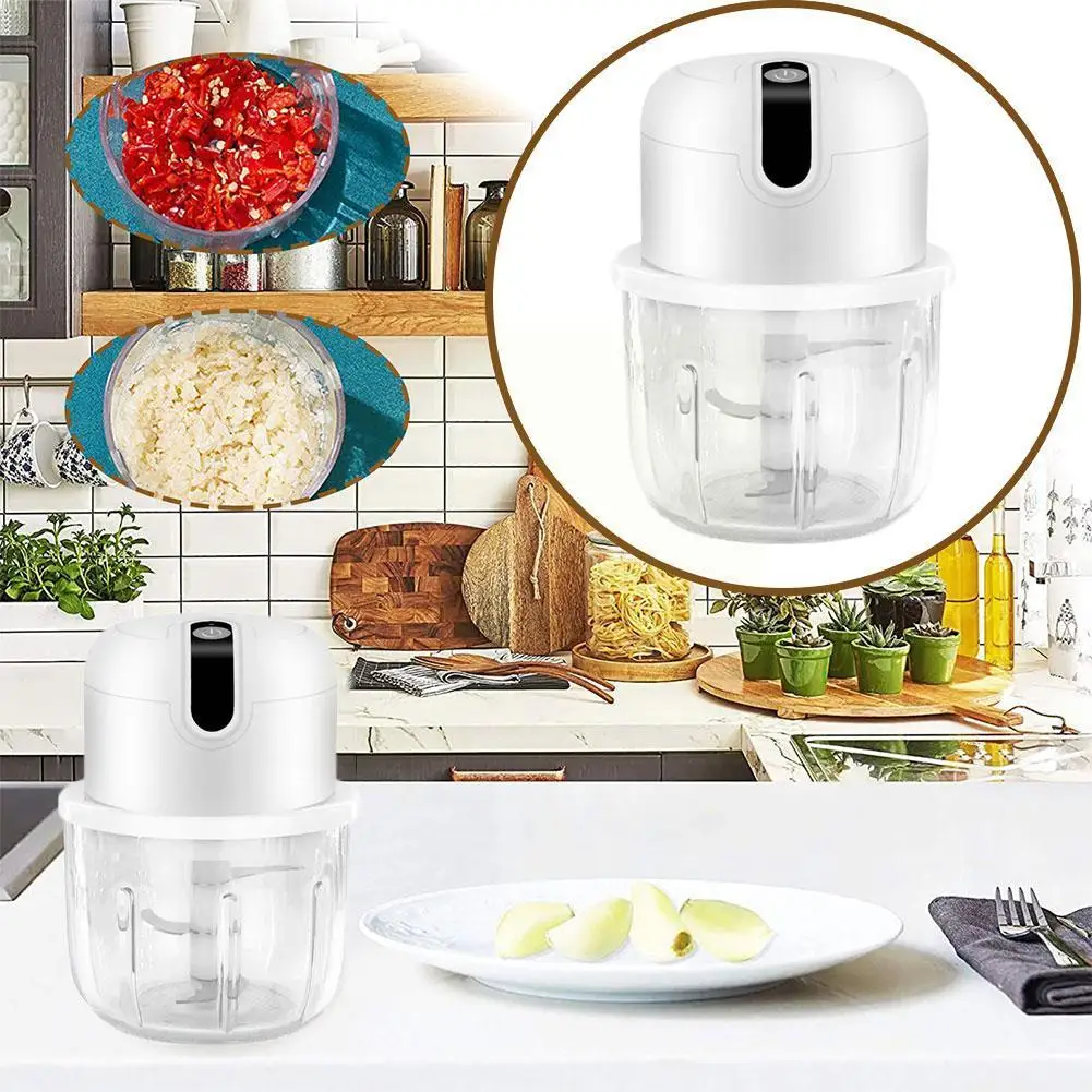 300mL Mini Electric Garlic Masher Chopper Cutter Ginger Masher Machine For Kitchen Food Crusher Chili Vegetable USB Chargin S4B2
300mL Mini Electric Garlic Masher Chopper Cutter Ginger Masher Machine For Kitchen Food Crusher Chili Vegetable USB Chargin S4B2
