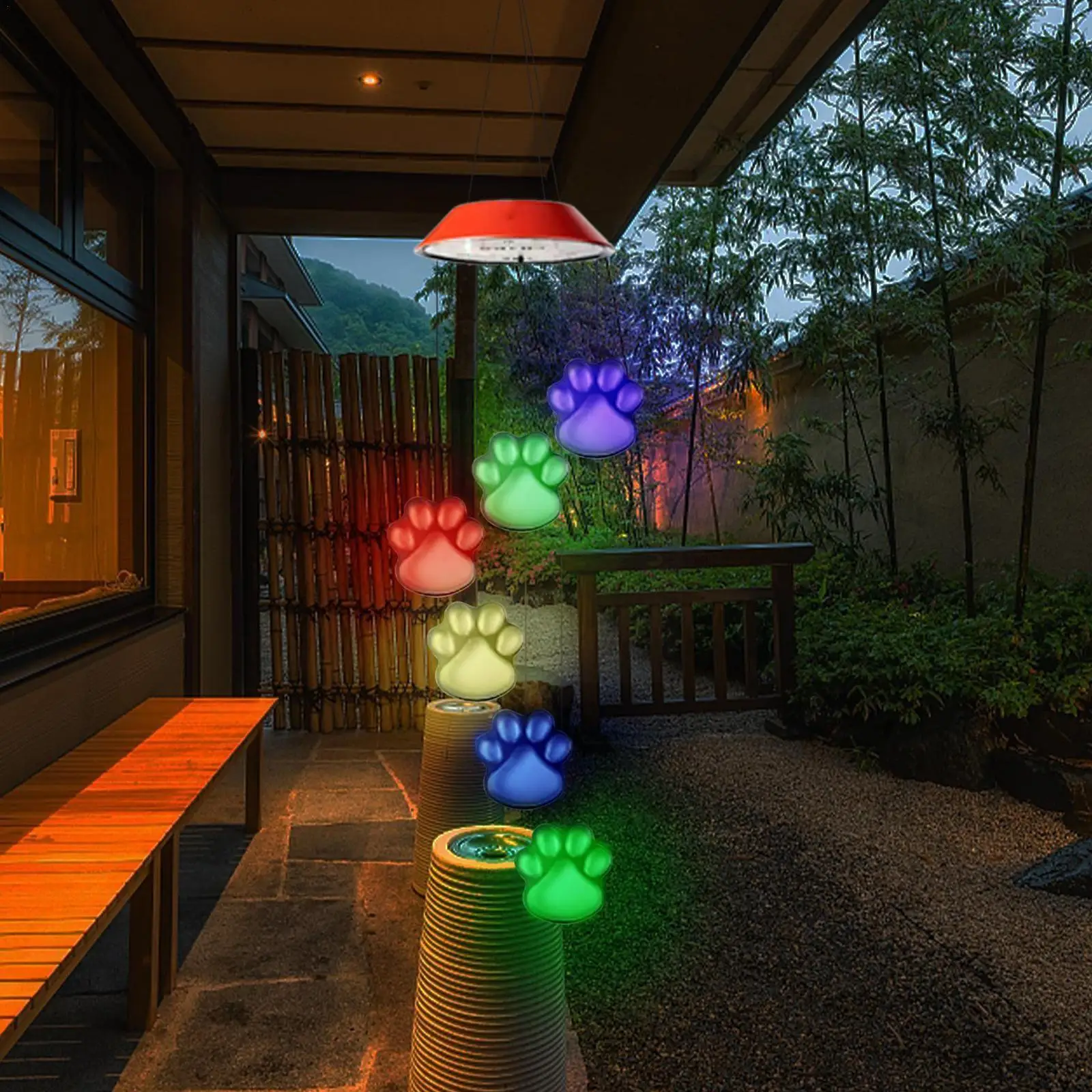 Solar LED Pet Pawprint Wind Chimes Lights Outdoor Hanging Balcony Decor Color Garden Dog Changing Yard Chimes Lights Waterp O2O5
Solar LED Pet Pawprint Wind Chimes Lights Outdoor Hanging Balcony Decor Color Garden Dog Changing Yard Chimes Lights Waterp O2O5