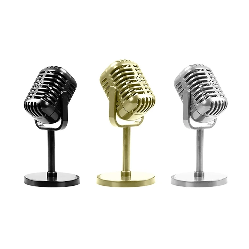 Portable- Retro Microphone Props Vintage Microphone Toy Prop with Stand Model Plastics Fake Microphone Antique Prop Mic 896C
Portable- Retro Microphone Props Vintage Microphone Toy Prop with Stand Model Plastics Fake Microphone Antique Prop Mic 896C