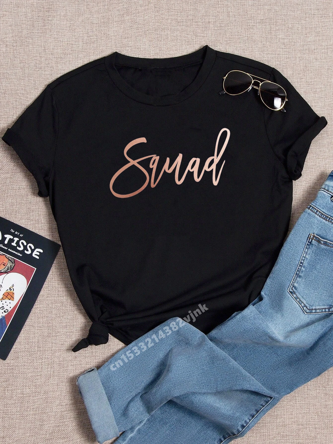 Squad Bride Team Bachelorette Wedding Party Women Evjf Tee Shirt Casual ladies basic O-collar Pink Short Sleeved T-shirt Girl 
Squad Bride Team Bachelorette Wedding Party Women Evjf Tee Shirt Casual ladies basic O-collar Pink Short Sleeved T-shirt Girl