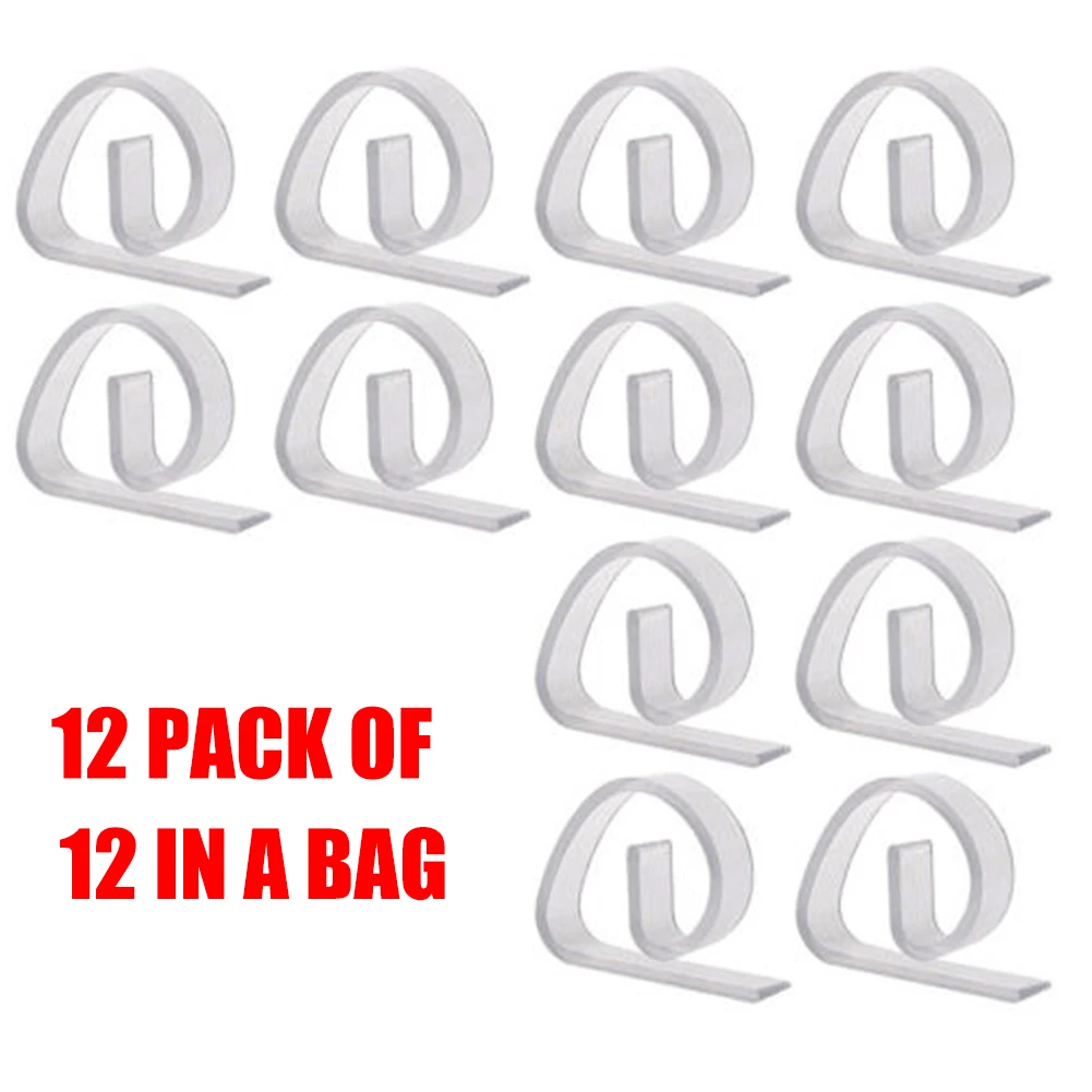 12pcs Tablecloth Clip Holder Transparent Plastic Cover Clip Fixing Clip For Indoor Outdoor Secure Tablecloths
12pcs Tablecloth Clip Holder Transparent Plastic Cover Clip Fixing Clip For Indoor Outdoor Secure Tablecloths