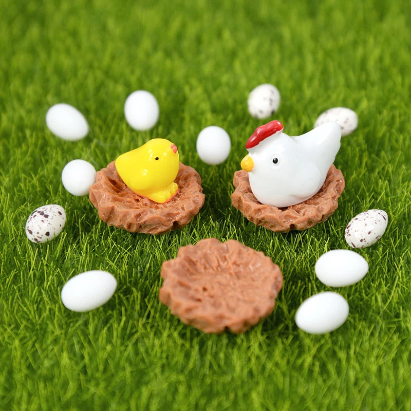 10Pcs Mini Chick Egg Hen Nest Statue Easter Figurine Miniatures Ornaments DIY Home Garden Decor For Easter Decoration
10Pcs Mini Chick Egg Hen Nest Statue Easter Figurine Miniatures Ornaments DIY Home Garden Decor For Easter Decoration