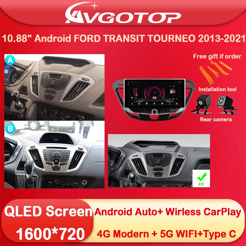10.88 Android 13 Car Radio Multimedia for FORD TRANSIT TOURNEO 2013 15 2021 Type-C charging DSP 4G sim card 5G WIFI Carplay Auto
10.88 Android 13 Car Radio Multimedia for FORD TRANSIT TOURNEO 2013 15 2021 Type-C charging DSP 4G sim card 5G WIFI Carplay Auto