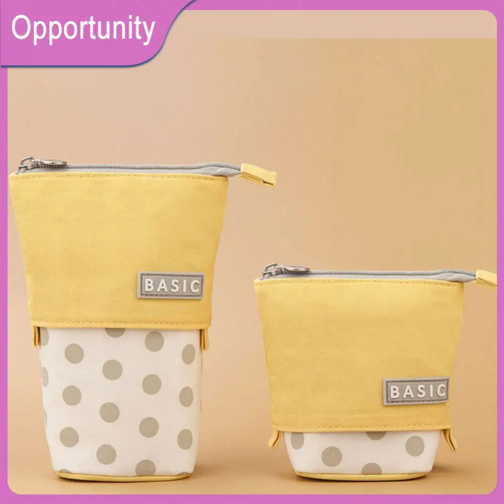 Stationery Storage Bag Polka Dot Milk Tea Cute Smiling Face Multifunctional Pen Holder High Capacity Retractable Pen Case Bags
Stationery Storage Bag Polka Dot Milk Tea Cute Smiling Face Multifunctional Pen Holder High Capacity Retractable Pen Case Bags
