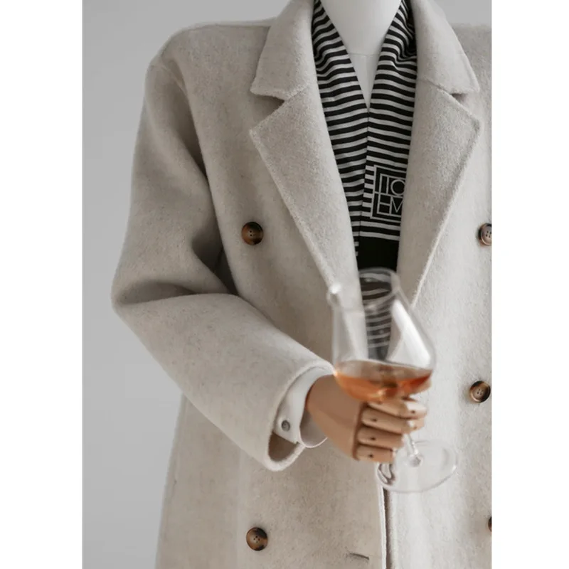 Wool Long Coat 2022 Winter Autumn Warm High Street Double Breasted Wide-waisted Turn-down Collar Trench Coat for Women
Wool Long Coat 2022 Winter Autumn Warm High Street Double Breasted Wide-waisted Turn-down Collar Trench Coat for Women