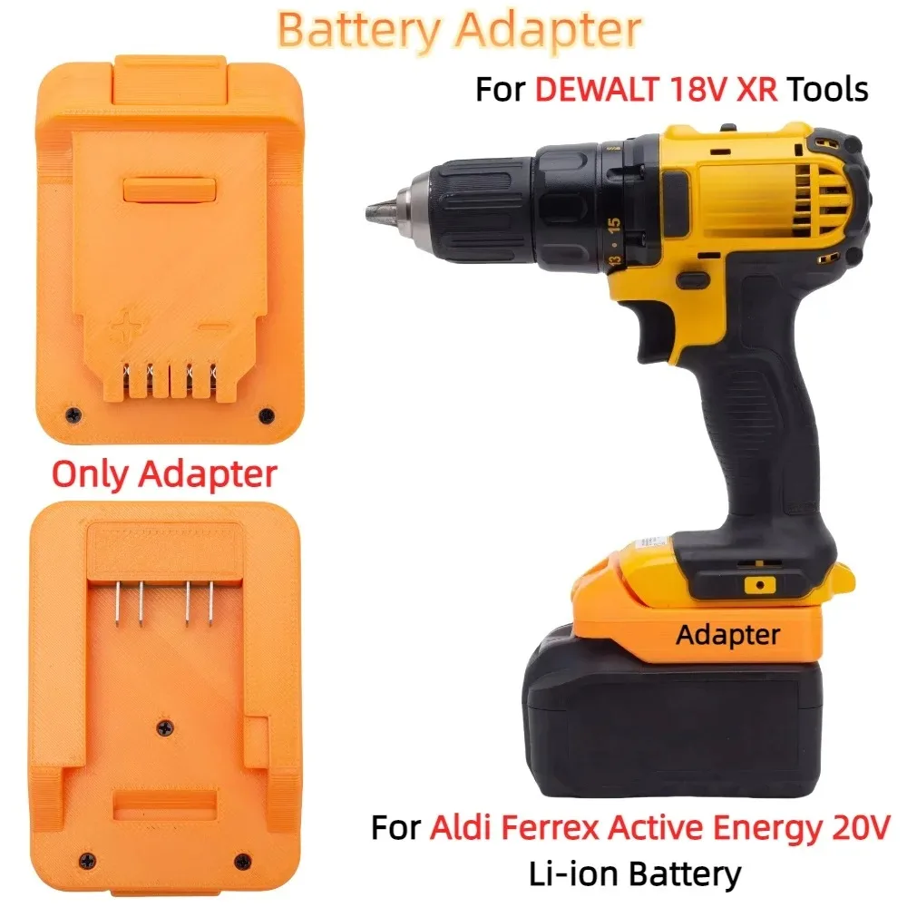 Адаптер-переходник для аккумулятора, аксессуар для Aldi Ferrex, 20 В, литий-ионный аккумулятор с активной энергией для DEWALT 18 В XR, инструмент для аккумуляторной дрели
Адаптер-переходник для аккумулятора, аксессуар для Aldi Ferrex, 20 В, литий-ионный аккумулятор с активной энергией для DEWALT 18 В XR, инструмент для аккумуляторной дрели
