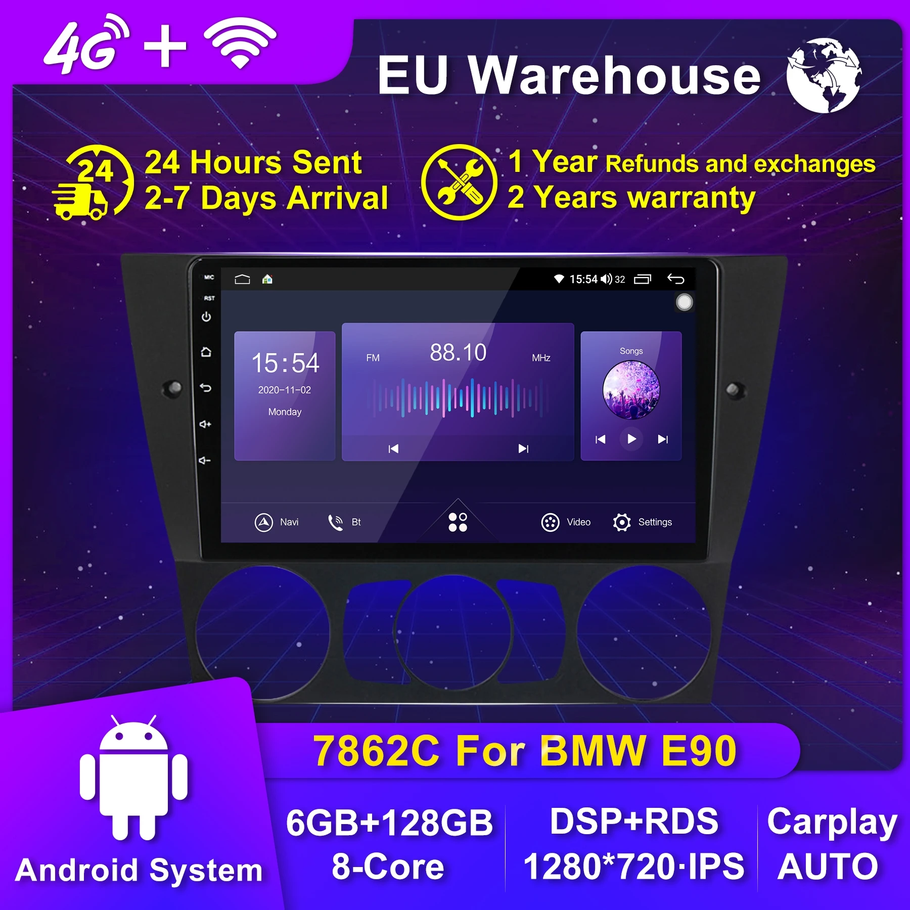 MEKEDE android 11 8G 128G Car radio multimedia player for BMW 3 Series E90 E91 318i 320i GPS radio carplay DSP IPS voice control
MEKEDE android 11 8G 128G Car radio multimedia player for BMW 3 Series E90 E91 318i 320i GPS radio carplay DSP IPS voice control