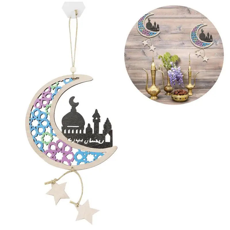 Star Moon Wooden Pendant Ramadan Mubarak Ornament Eid Decoration Exquisite Moon Pendant Ornament For Holiday Birthday Wedding
Star Moon Wooden Pendant Ramadan Mubarak Ornament Eid Decoration Exquisite Moon Pendant Ornament For Holiday Birthday Wedding