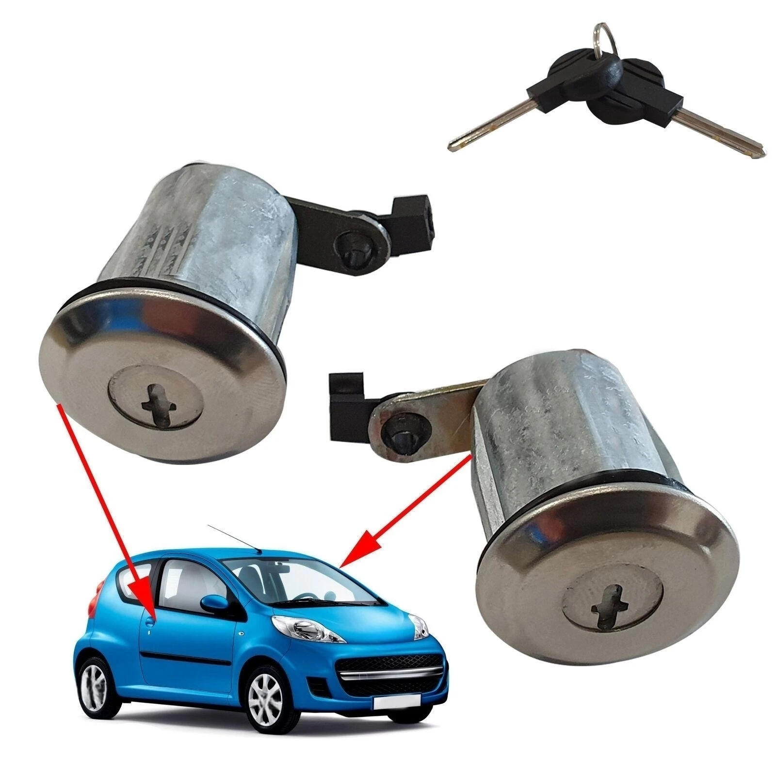 Left Right Door Lock Cylinder with 2 KEYS For PEUGEOT 107 CITROEN C1 TOYOTA Aygo
Left Right Door Lock Cylinder with 2 KEYS For PEUGEOT 107 CITROEN C1 TOYOTA Aygo