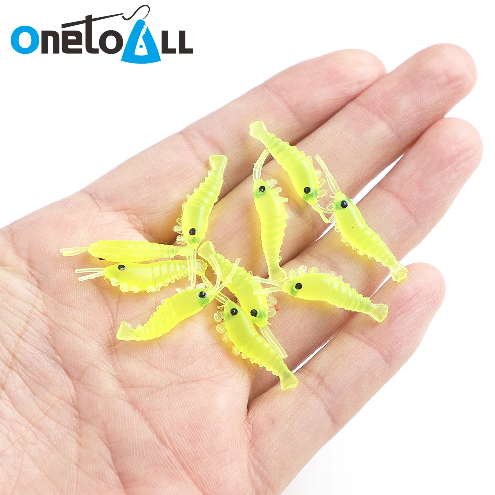 OnetoAll 100 PCS 3 cm 0.3 g Soft Silicone Shrimp Fishing Lure Glow Grub Bait Small Lightweight Carp Bass Crappie Swimbait Tackle
OnetoAll 100 PCS 3 cm 0.3 g Soft Silicone Shrimp Fishing Lure Glow Grub Bait Small Lightweight Carp Bass Crappie Swimbait Tackle