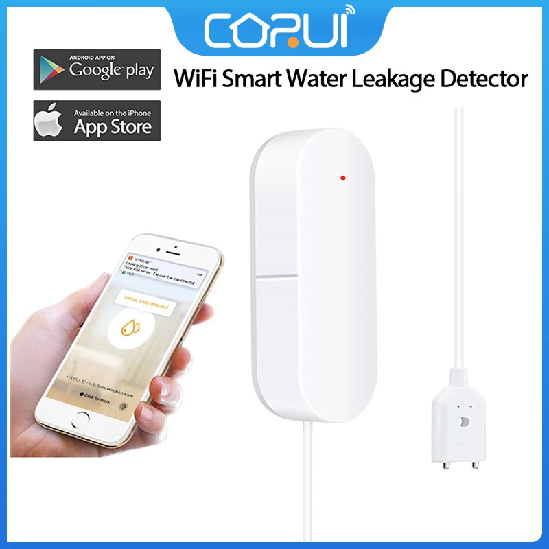CoRui Tuya WiFi Smart Water Detector Water Leakage Alarm Security Alarm Water Level Alarm Household Overflow Alarm Protection
CoRui Tuya WiFi Smart Water Detector Water Leakage Alarm Security Alarm Water Level Alarm Household Overflow Alarm Protection