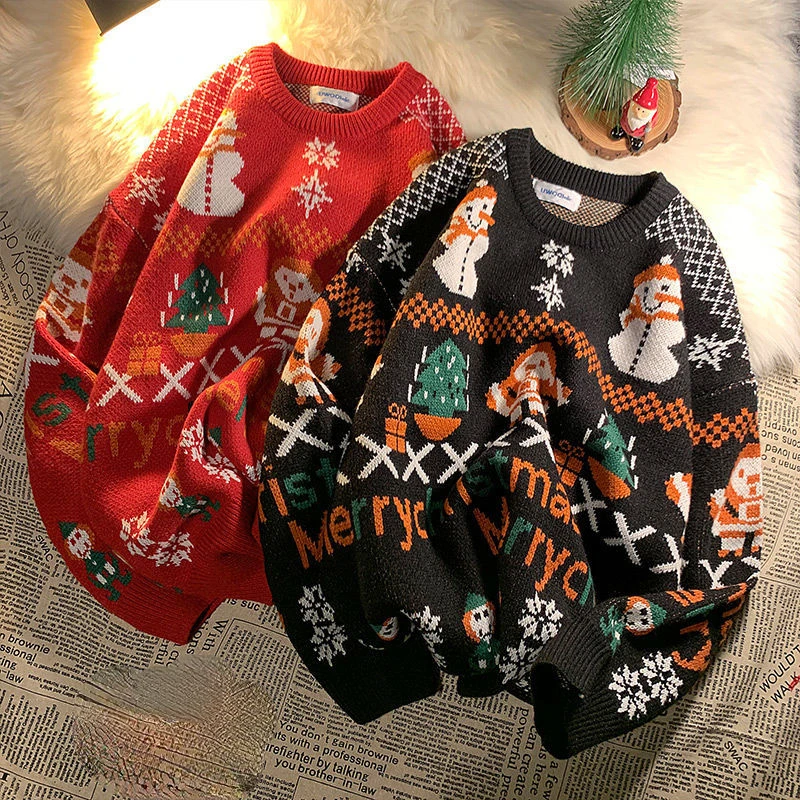 2022 Christmas Sweater Women Loose Outer Wear Autumn and Winter Tide Brand New Men and Women All-match Casual Lazy Knit Sweater
2022 Christmas Sweater Women Loose Outer Wear Autumn and Winter Tide Brand New Men and Women All-match Casual Lazy Knit Sweater