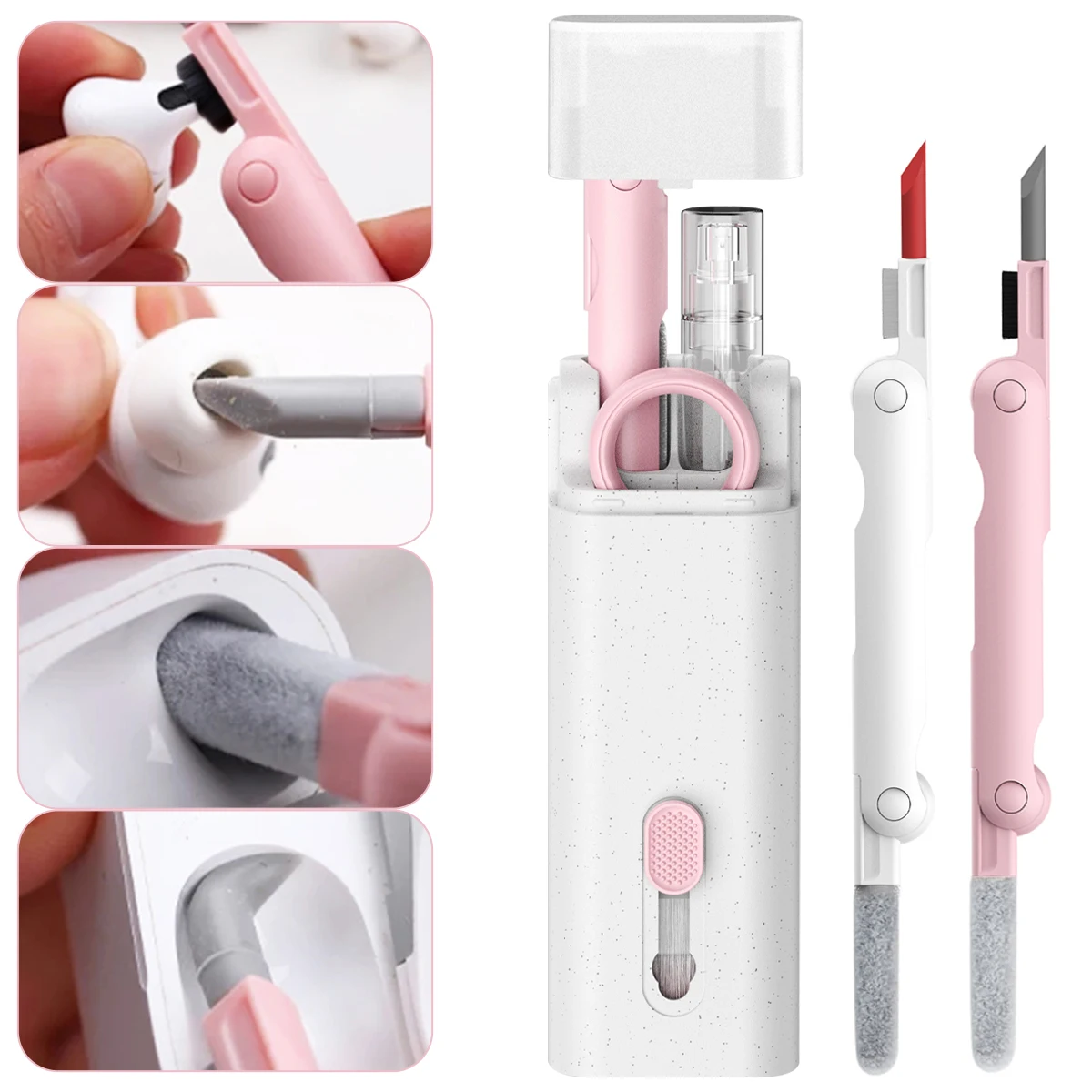 7 in 1 Earbud Cleaner Kit Multifunctional Bluetooth Headset Cleaning Pen Portable Keyboard Cleaning Tool Cleaning Pen Brush Tool
7 in 1 Earbud Cleaner Kit Multifunctional Bluetooth Headset Cleaning Pen Portable Keyboard Cleaning Tool Cleaning Pen Brush Tool