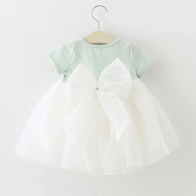 Summer Infant Baby Girl Princess Dress Short Sleeve Cotton Bow Mesh Stitching Newborn Baby Girl Birthday Dress Children Clothing
Summer Infant Baby Girl Princess Dress Short Sleeve Cotton Bow Mesh Stitching Newborn Baby Girl Birthday Dress Children Clothing