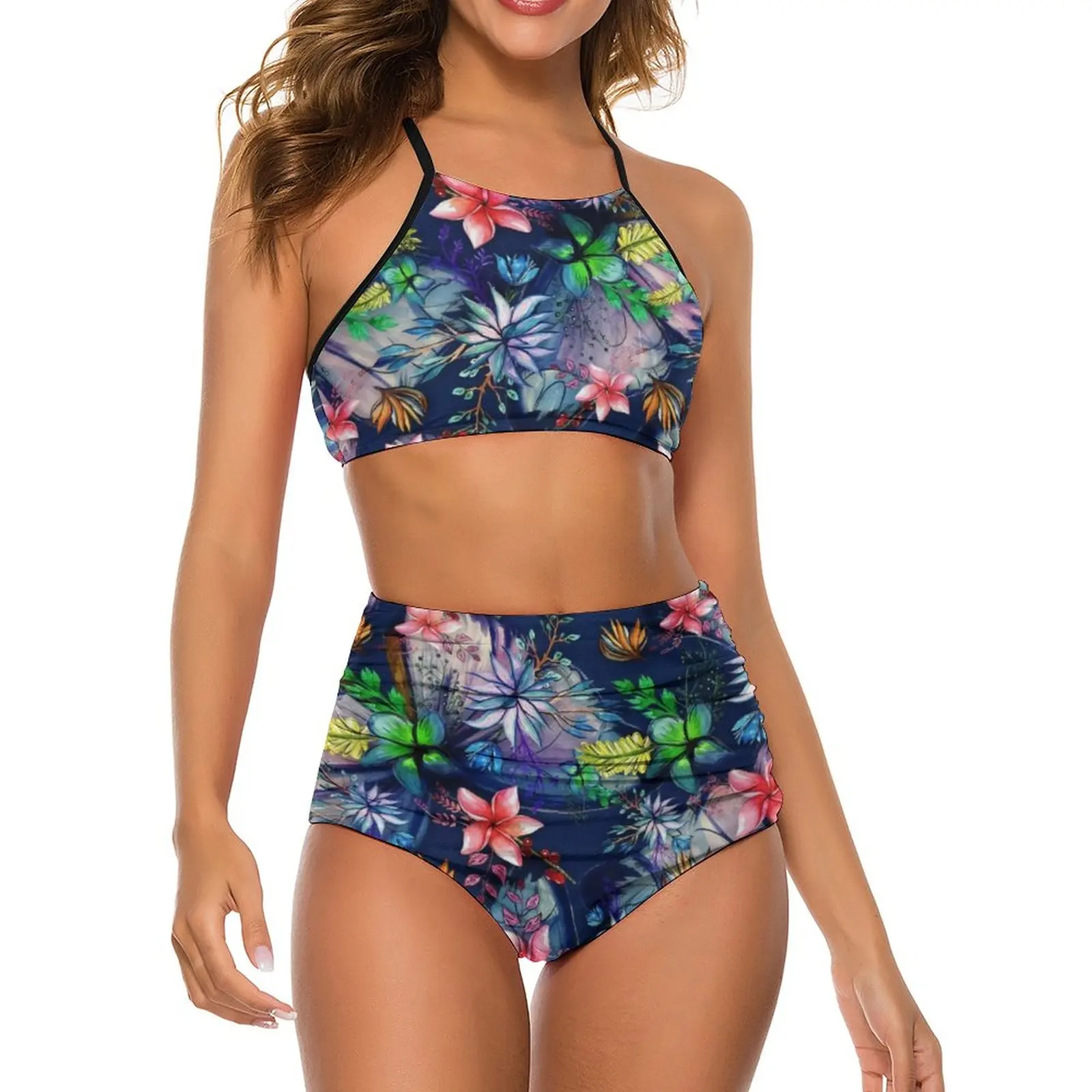 Tropical Floral Bikini Set Flowers Print Adjustable Bikini Swimsuit Sexy High Waist Swimwear Swim Feminine Bikinis Beach Outfits
Tropical Floral Bikini Set Flowers Print Adjustable Bikini Swimsuit Sexy High Waist Swimwear Swim Feminine Bikinis Beach Outfits