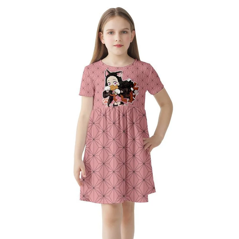 Summer Girl Dress Anime Demon Slayer Kamado Nezuko Cosplay Dresses No Yaiba Costume Tshirt Princess Vestido Birthday Party Gift
Summer Girl Dress Anime Demon Slayer Kamado Nezuko Cosplay Dresses No Yaiba Costume Tshirt Princess Vestido Birthday Party Gift