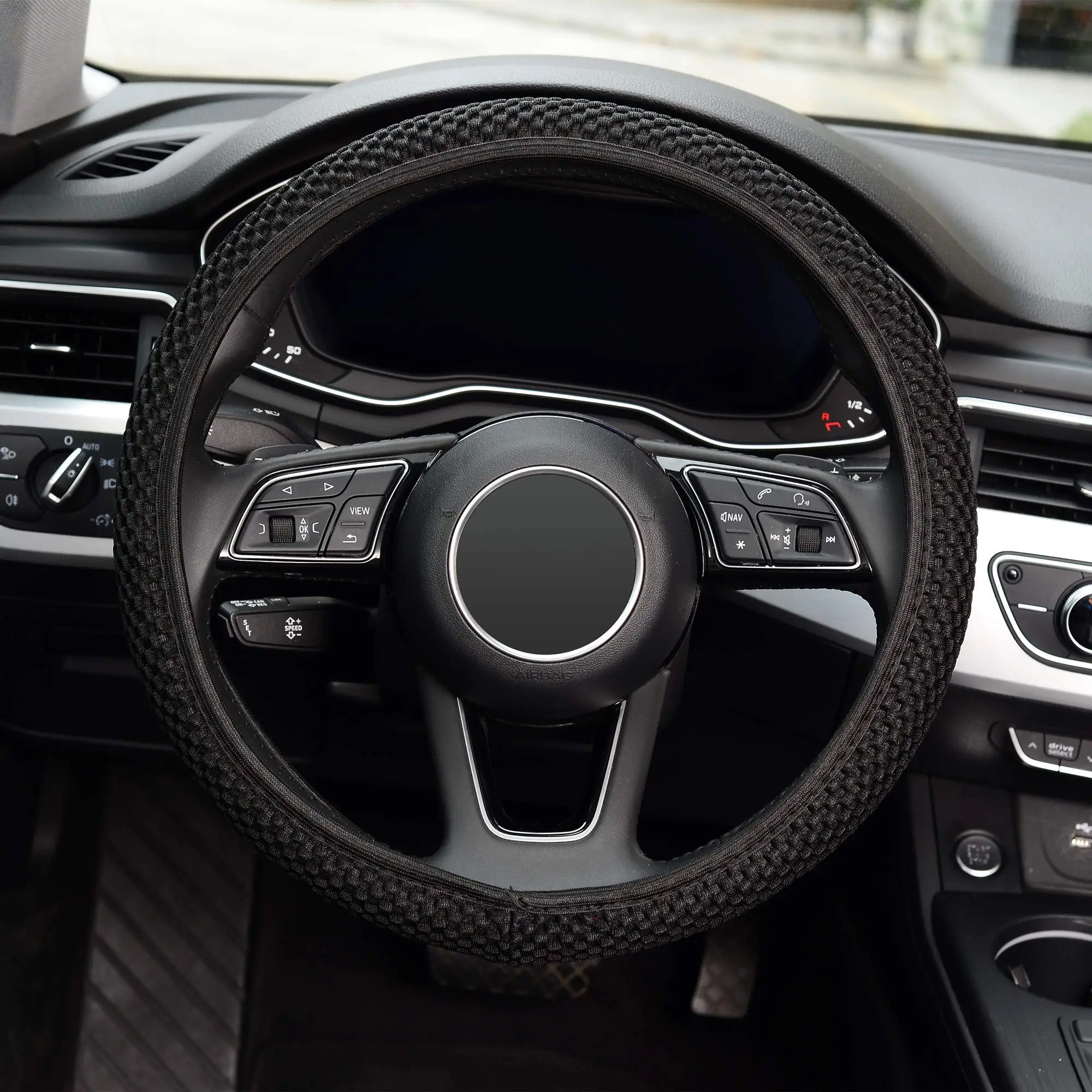 38cm Universal Automotive Steering Wheel Cover Elastic Stretch Steering Wheel Cover Microfiber Breathable Ice Silk Anti-Slip
38cm Universal Automotive Steering Wheel Cover Elastic Stretch Steering Wheel Cover Microfiber Breathable Ice Silk Anti-Slip