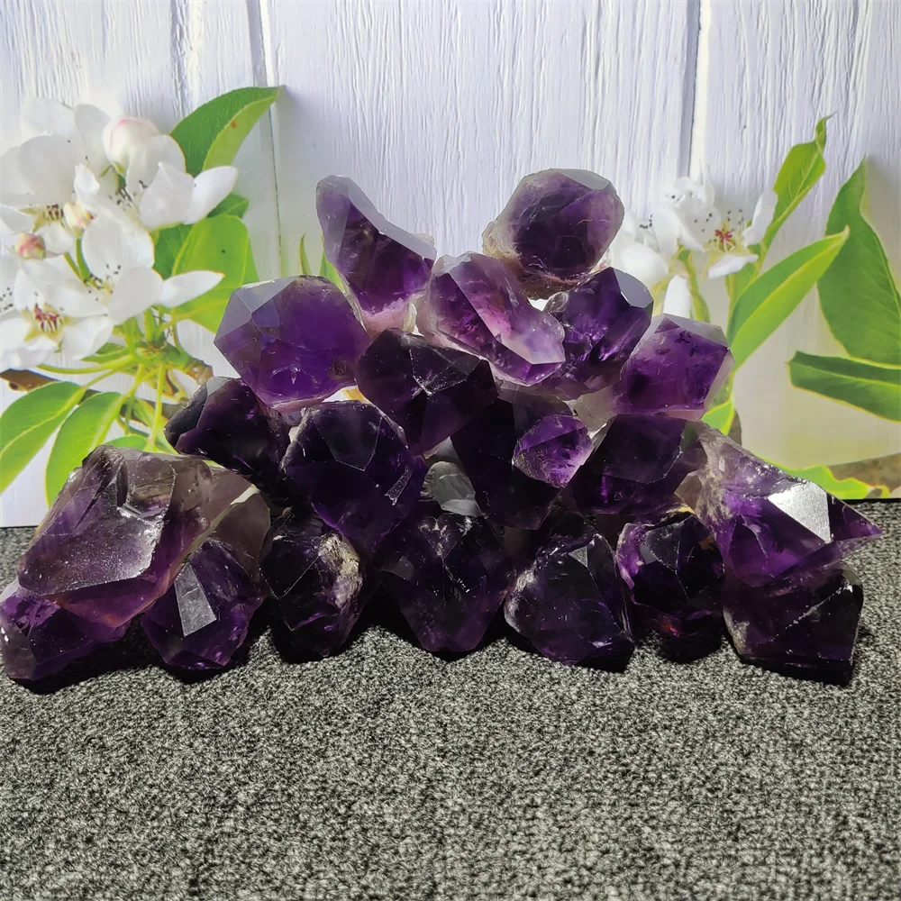 

Amethyst Natural Crystal Healing Stone Mineral Specimen Point Original Quartz Gemstone Energy Power Gem Home Decorate