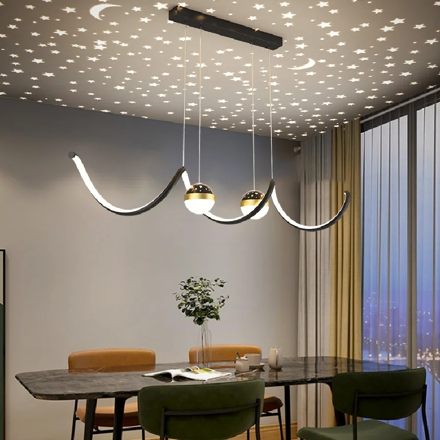 Modern Restaurant Led Chandelier Nordic Minimalist Chandelier Creative Long Spiral Ball Star Projection Lamp Bar Table Lamp
Modern Restaurant Led Chandelier Nordic Minimalist Chandelier Creative Long Spiral Ball Star Projection Lamp Bar Table Lamp