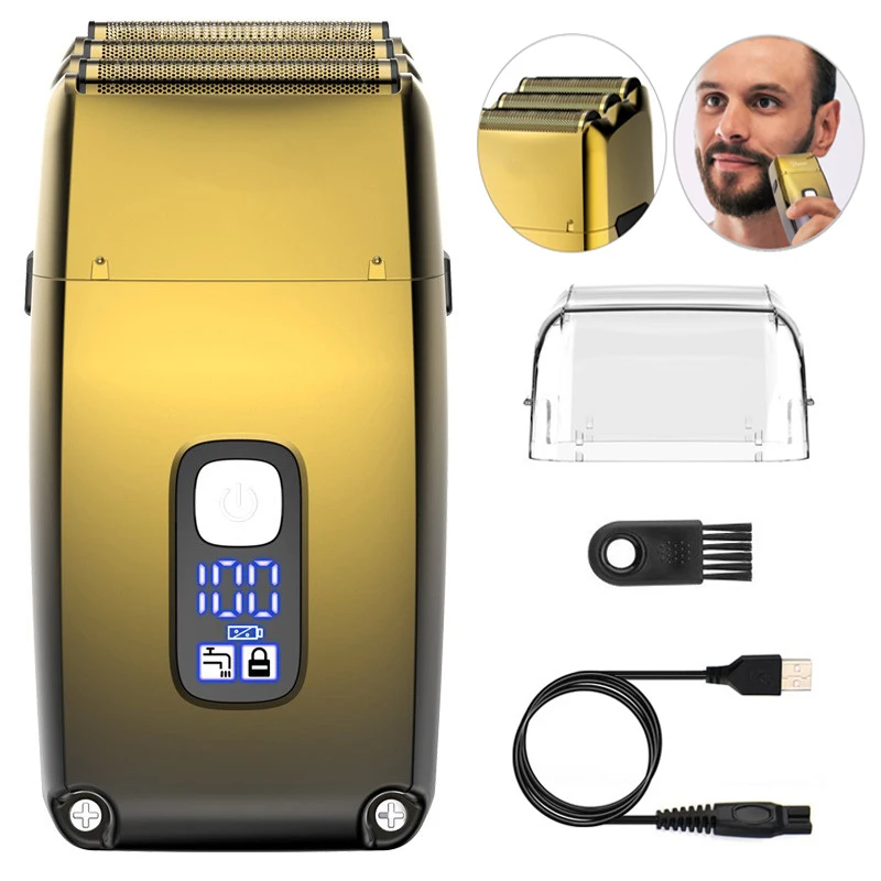 Professional Metal 3 Blade Mesh Electric Shaver Beard Rechargeable Bald Shaver Men Fade Finishing Tool
Professional Metal 3 Blade Mesh Electric Shaver Beard Rechargeable Bald Shaver Men Fade Finishing Tool