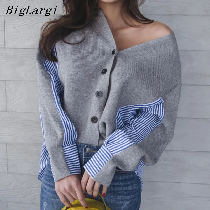 Striped Kintted V-neck Loose Blouse Women Fresh Design Sense Blouse Korean Chic Office 2023 Ladies Blouses
Striped Kintted V-neck Loose Blouse Women Fresh Design Sense Blouse Korean Chic Office 2023 Ladies Blouses