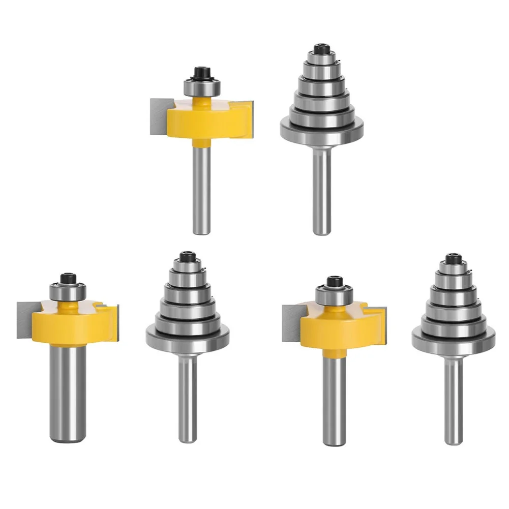 2PCS 6/8/12mm Shank Rabbet Router Bit With 6 Bearings Set Adjustable Tenon Cutter Cemented Carbide For Woodworking Bits
2PCS 6/8/12mm Shank Rabbet Router Bit With 6 Bearings Set Adjustable Tenon Cutter Cemented Carbide For Woodworking Bits