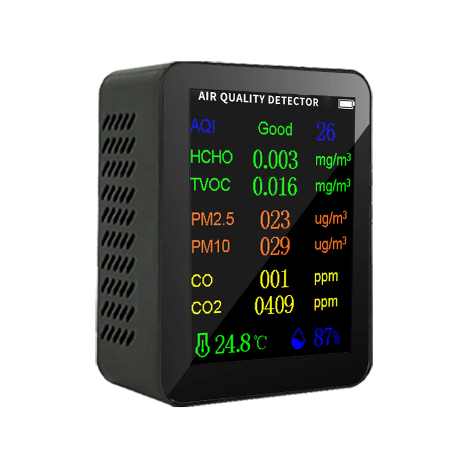 9 in 1 Air Quality Detector Multifunctional Temperature and Humidity Meter For Room Office Greenhouse Farm Air Quality Monitor
9 in 1 Air Quality Detector Multifunctional Temperature and Humidity Meter For Room Office Greenhouse Farm Air Quality Monitor
