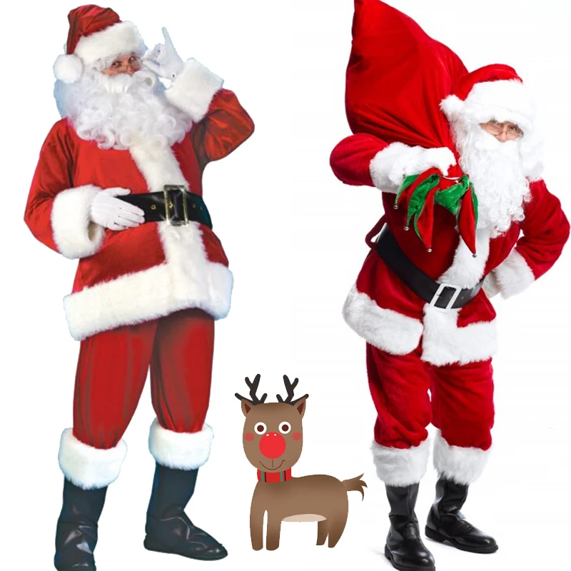 New Year Christmas Santa Luxury Custom Costumes Christmas Party Cosplay Clothing Golden Velvet Winter Anime Adult Cos Full Set
New Year Christmas Santa Luxury Custom Costumes Christmas Party Cosplay Clothing Golden Velvet Winter Anime Adult Cos Full Set