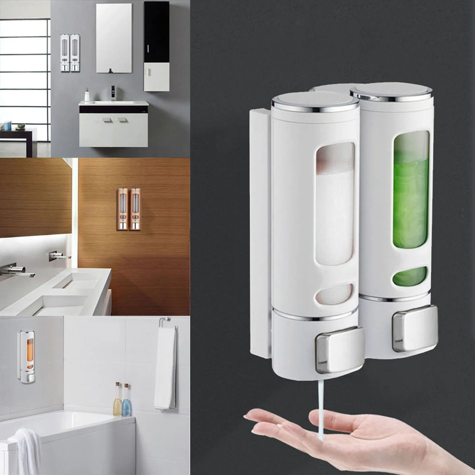 Towel Warmers Spa 400ML Dual Head Wall Mount Shower Bath Washing Lotion Soap Shampoo Dispenser
Towel Warmers Spa 400ML Dual Head Wall Mount Shower Bath Washing Lotion Soap Shampoo Dispenser