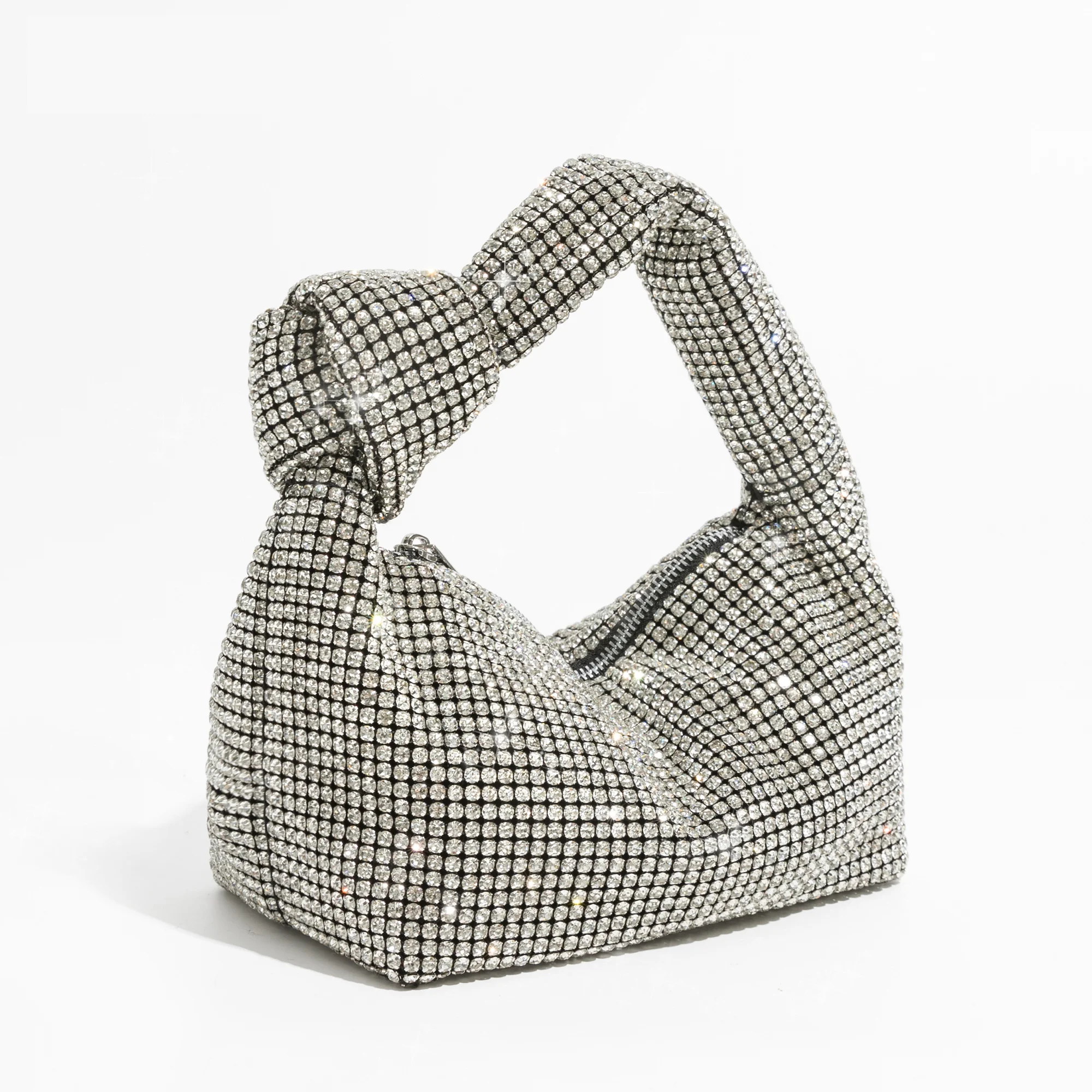 Luxury Rhinones Knot Evening Bag Glitter Crystal Mesh Women Handbags Designer Diamonds Party Purses Shinny Female Bags 2023
Luxury Rhinones Knot Evening Bag Glitter Crystal Mesh Women Handbags Designer Diamonds Party Purses Shinny Female Bags 2023