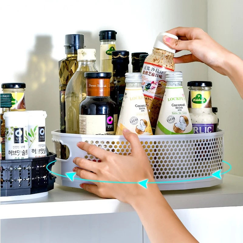 360 ° Rotary Shelf Kitchen Storage Rack, Plastic Seasoning Tray, Cosmetic Container, Kitchen Organizer
360 ° Rotary Shelf Kitchen Storage Rack, Plastic Seasoning Tray, Cosmetic Container, Kitchen Organizer