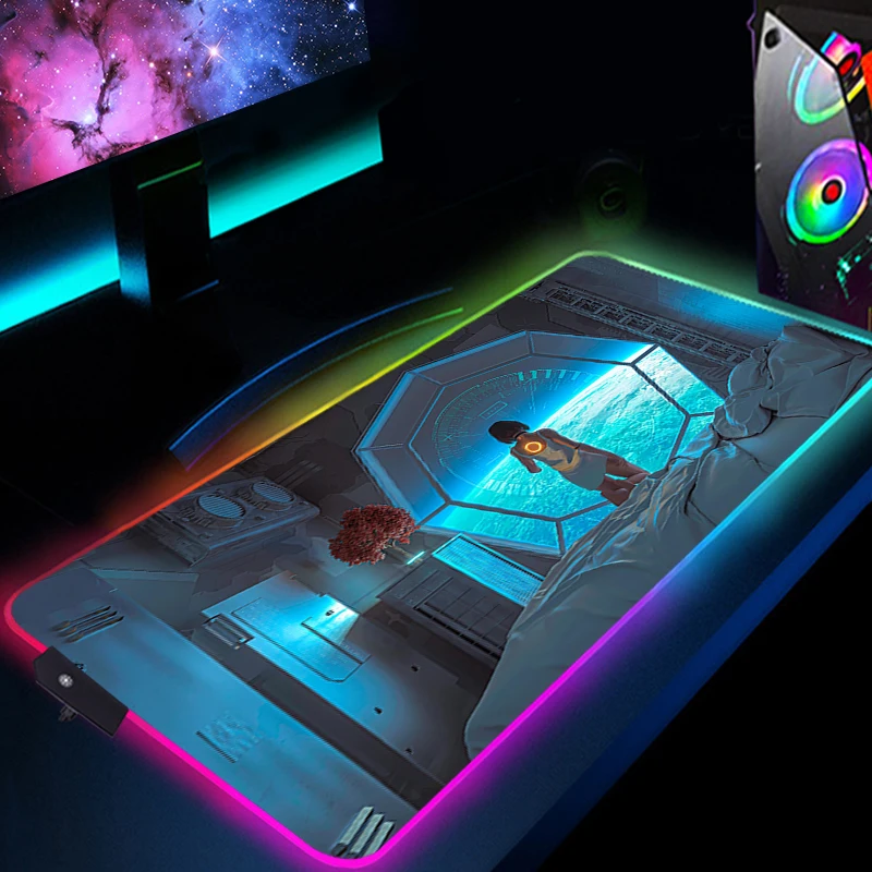 Cyberpunk Style Desk Mat RGB Backlight Mousepad Anime Mouse Pad Xxl LED Pc Gamer Accessories Luminous With wire Keyboard Large
Cyberpunk Style Desk Mat RGB Backlight Mousepad Anime Mouse Pad Xxl LED Pc Gamer Accessories Luminous With wire Keyboard Large