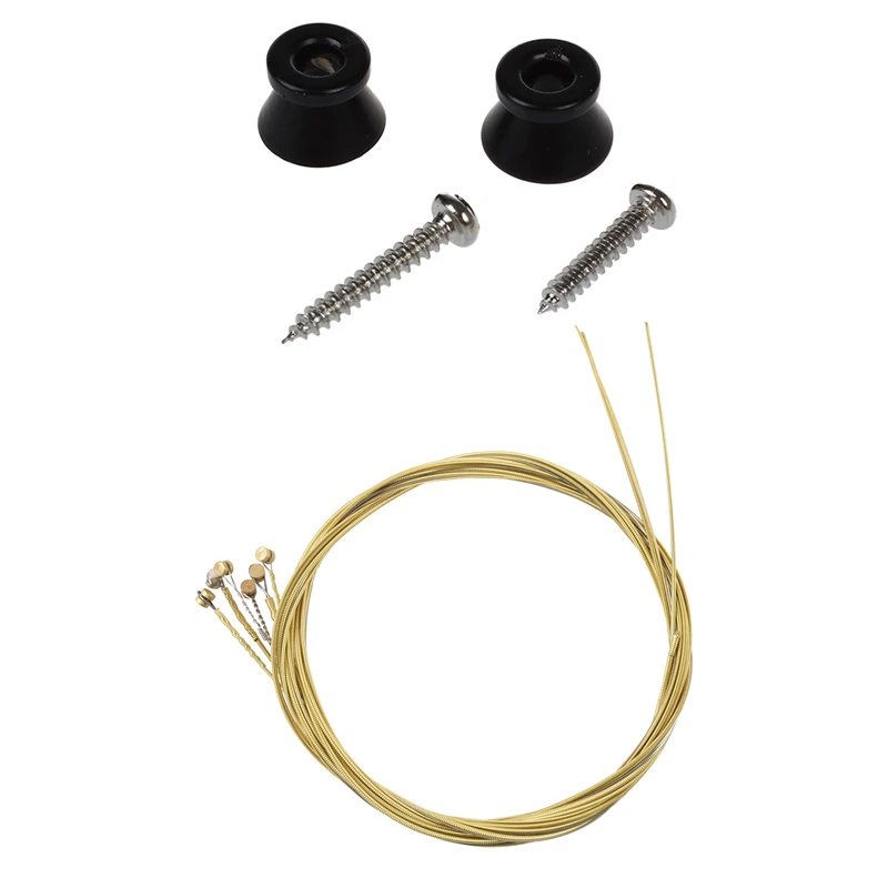 2 X Electric Acoustic Guitar Bass Strap Button Screw Lock Pins Pegs Pads - Black With 6 Pcs Steel Strings Replacement For Acoust
2 X Electric Acoustic Guitar Bass Strap Button Screw Lock Pins Pegs Pads - Black With 6 Pcs Steel Strings Replacement For Acoust