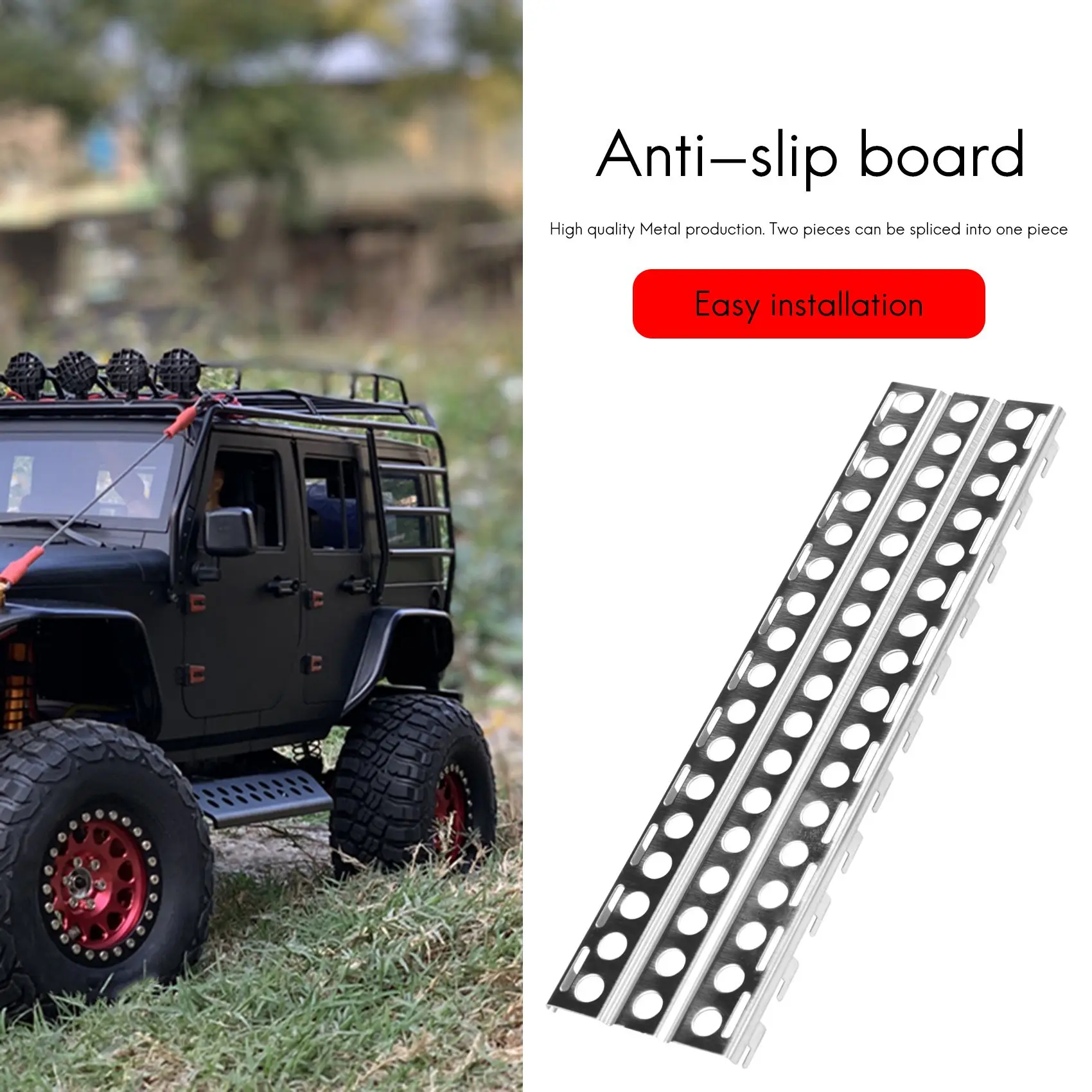 2Pcs Stainless Steel Sand Ladders Board for Axial SCX10 TRX-4 D90 1/10 RC Crawler Car
2Pcs Stainless Steel Sand Ladders Board for Axial SCX10 TRX-4 D90 1/10 RC Crawler Car