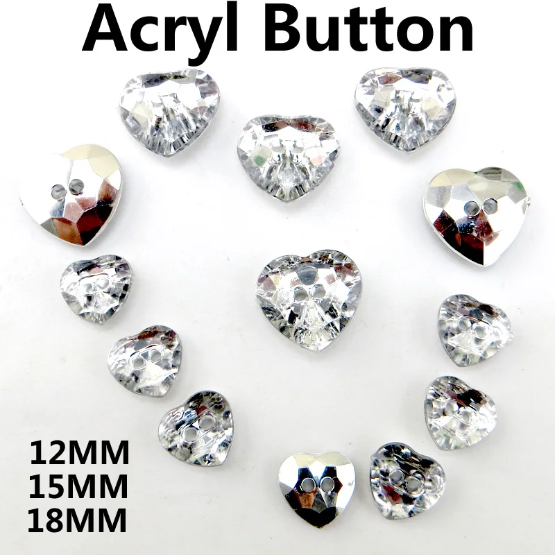 50 шт., прозрачные акриловые пуговицы в форме сердца, 12-18 мм
50 шт., прозрачные акриловые пуговицы в форме сердца, 12-18 мм