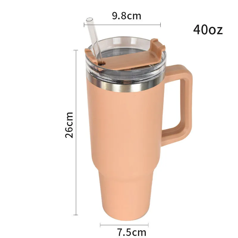 

40oz Mug With Lid and Straw Stainless Steel Vacuum Mug Tumbler Keep Cold and Hot Leak Proof Travel Coffee Mug KC0461
