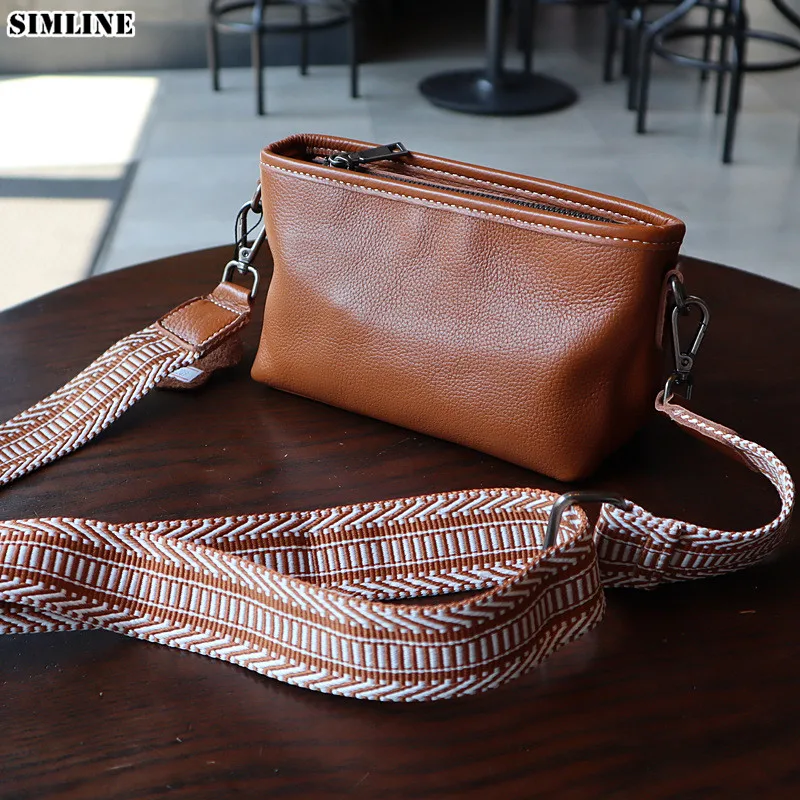 2022 Genuine Leather Shoulder Bag For Women Lady Soft Cowhide Vintage Casul Small Crossbody Messenger Bags With Wide Nylon Strap
2022 Genuine Leather Shoulder Bag For Women Lady Soft Cowhide Vintage Casul Small Crossbody Messenger Bags With Wide Nylon Strap