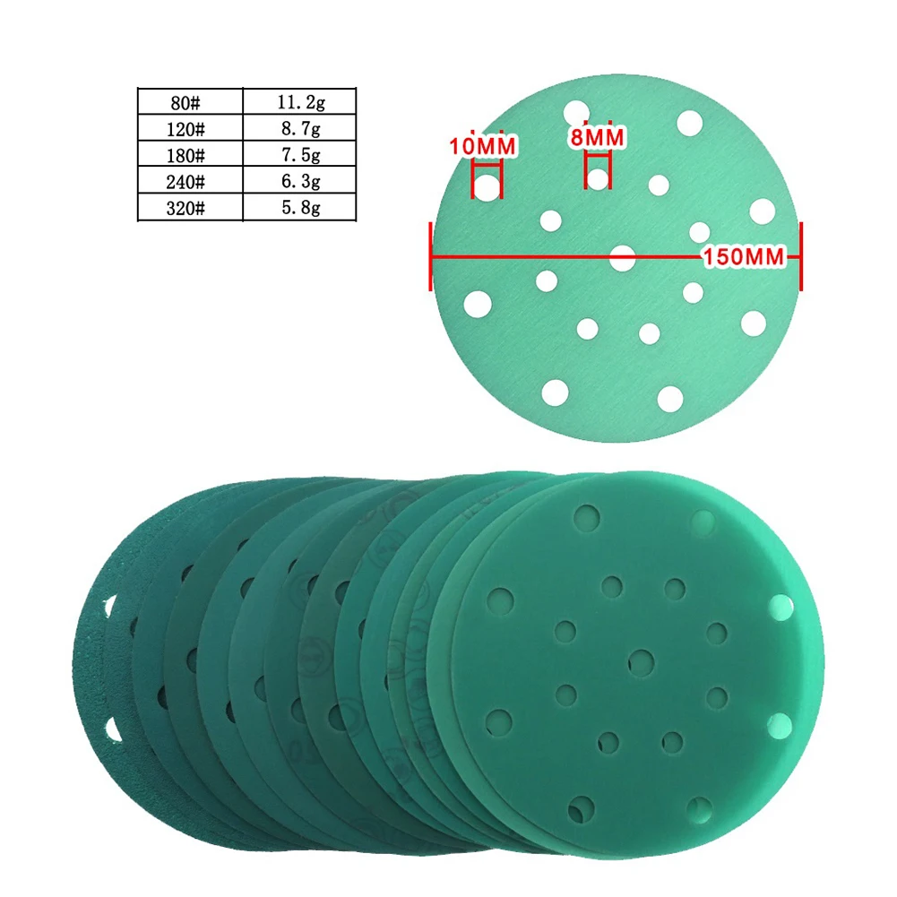 20pcs 17Hole Green Film Sandpaper With Sanding Pad Sanding Discs Hook&Loop Zirconia Alumina Sandpaper Abrasive Polishing Tools
20pcs 17Hole Green Film Sandpaper With Sanding Pad Sanding Discs Hook&Loop Zirconia Alumina Sandpaper Abrasive Polishing Tools